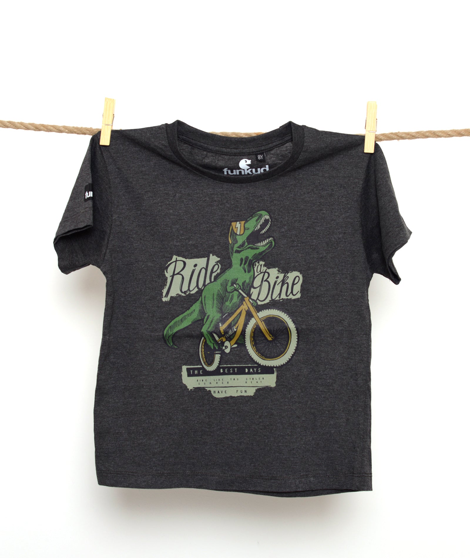Dino Bike Kids T-Shirt